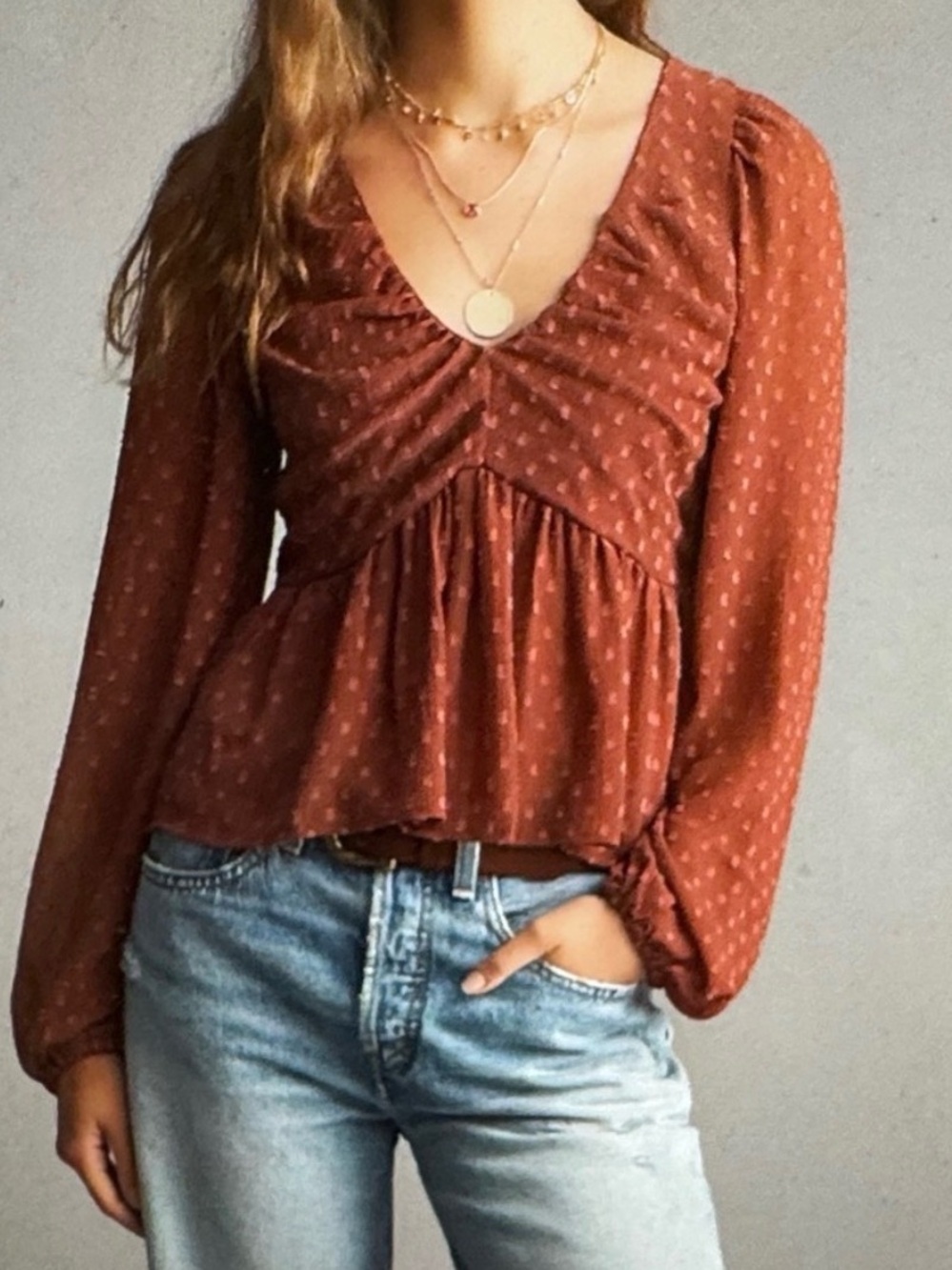 By Anthropologie Peplum Blouse
